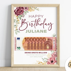 Money gift for birthday | from the heart gift | birthday gift | image | Posters | personal gift | give away money