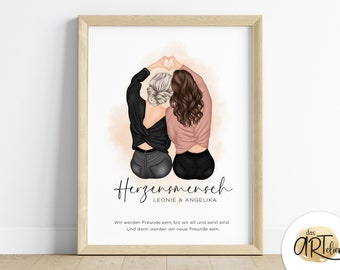 Personalized gift for your best friend | best friends poster | Birthday gift | Christmas present | Image PDF digital