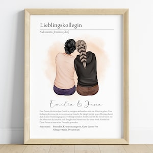 Geschenk für die Arbeitskollegin personalisiert | Abschiedsgeschenk Poster | Geburtstagsgeschenk | Weihnachtsgeschenk | PDF digital download
