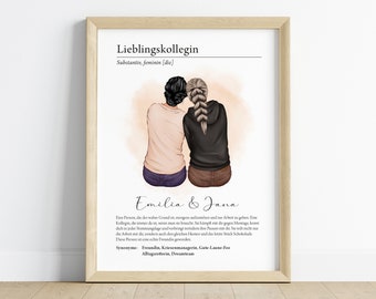 Personalized gift for your work colleague | Farewell gift poster | Birthday gift | Christmas present | PDF digital download