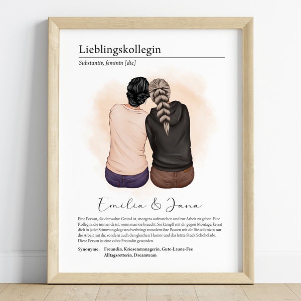 Personalized gift for your work colleague | Farewell gift poster | Birthday gift | Christmas present | PDF digital download
