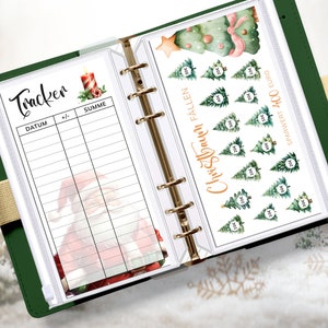 Savings Challenge Christmas Set incl. Tracker Savings game with dice Budgeting save PDF suitable for the A6 envelope method economy binder image 8