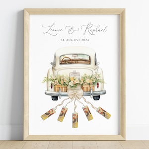 Money gift with a car for the wedding | Bride and groom gift | Wedding car gift | digital | PDF | personalized gift | Money gift
