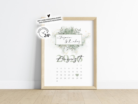 personalisiertes Hochzeitsgeschenk | Geschenkidee Hochzeit Bild | Geschenk für das Brautpaar | Erinnerung Hochzeitstag | digital Printable