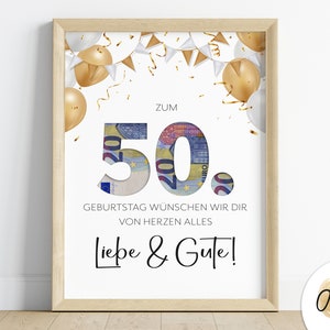 Geldgeschenk zum 50. Geburtstag last minute Geburtstagsgeschenk