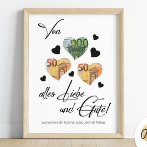 Money gift for a birthday | from the heart gift | Birthday gift | Image | Posters | personal gift | give away money