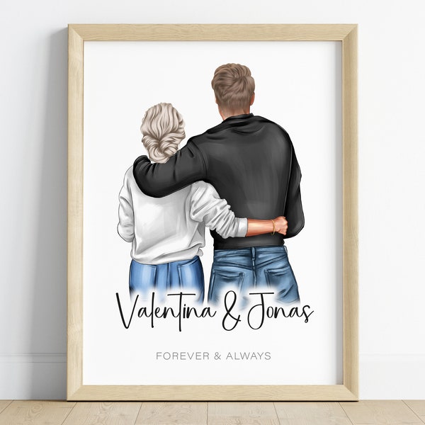 Gift for Partner | Personalized Anniversary Gift for Her/Him | Couple Poster | Family Picture | Birthday Gift | Valentine's Day Gift PDF