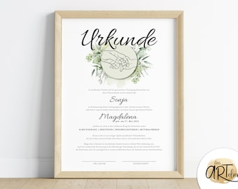 Gepersonaliseerd peetoudercertificaat voor peetmoeder/peetvader | Peetouderbrief | Cadeau voor peetmoeder/peetvader | Peetoudercadeau