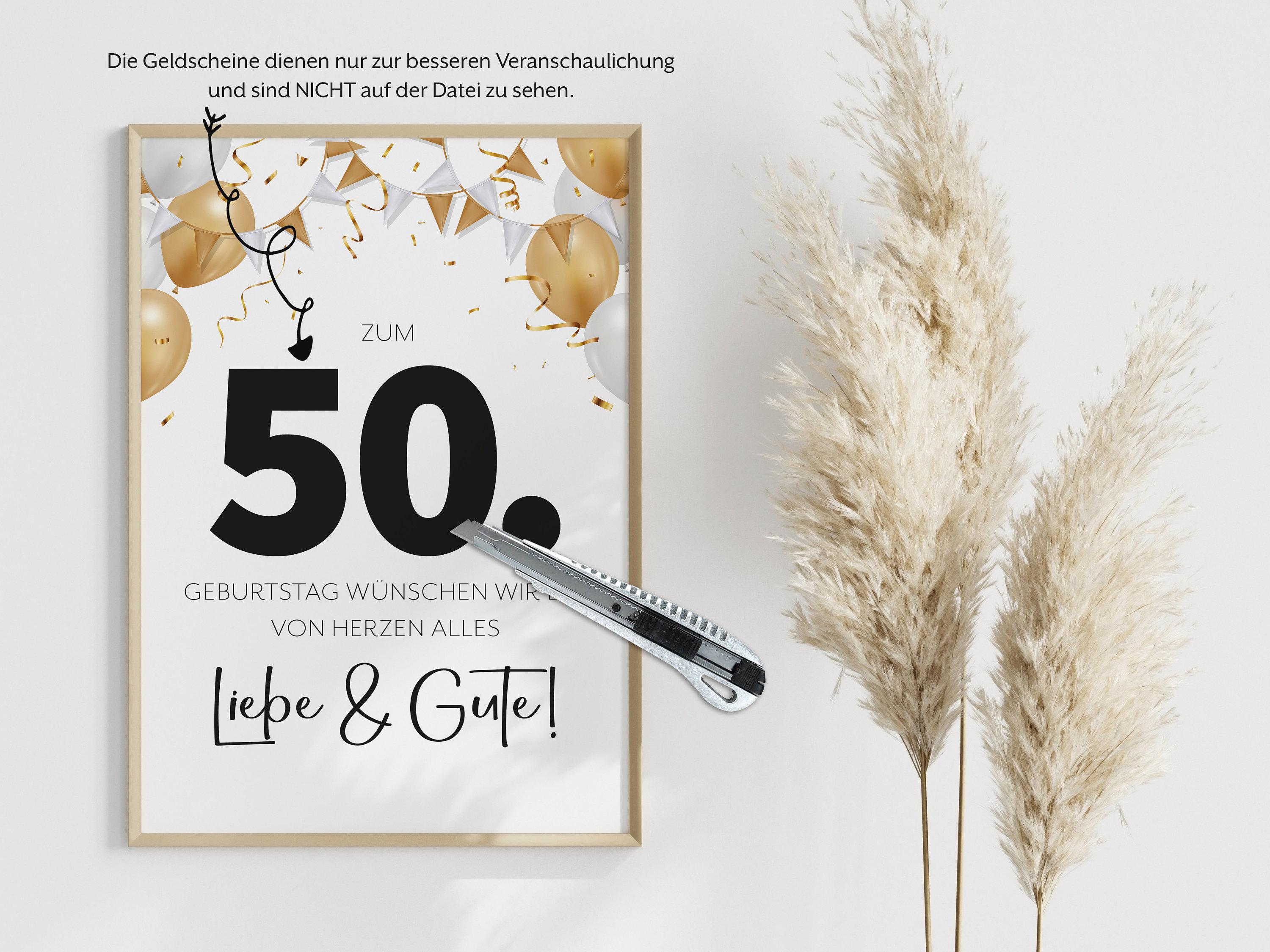 Geldgeschenk zum 50. Geburtstag last minute Etsy.de