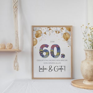 Money gift for 60th birthday last minute birthday present image Posters personal gift Digital Instant Download PDF image 9