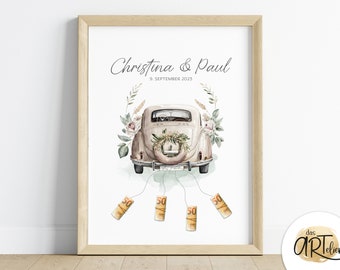 Money gift with a car for the wedding | Bride and groom gift | Wedding car gift | digital | PDF | personalized gift | Money gift