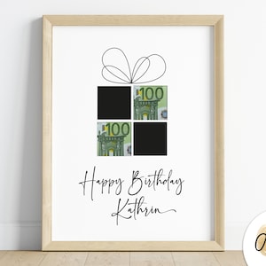 personalized money gift for birthday | personalized with name | birthday gift | gift idea | personal gift