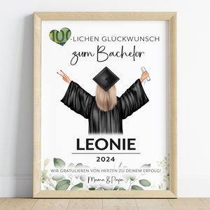 Regalo en efectivo personalizado para Licenciatura, Máster o Maestría | Regalo por aprobar el examen | Diploma de formación Abitur (PDF digital)