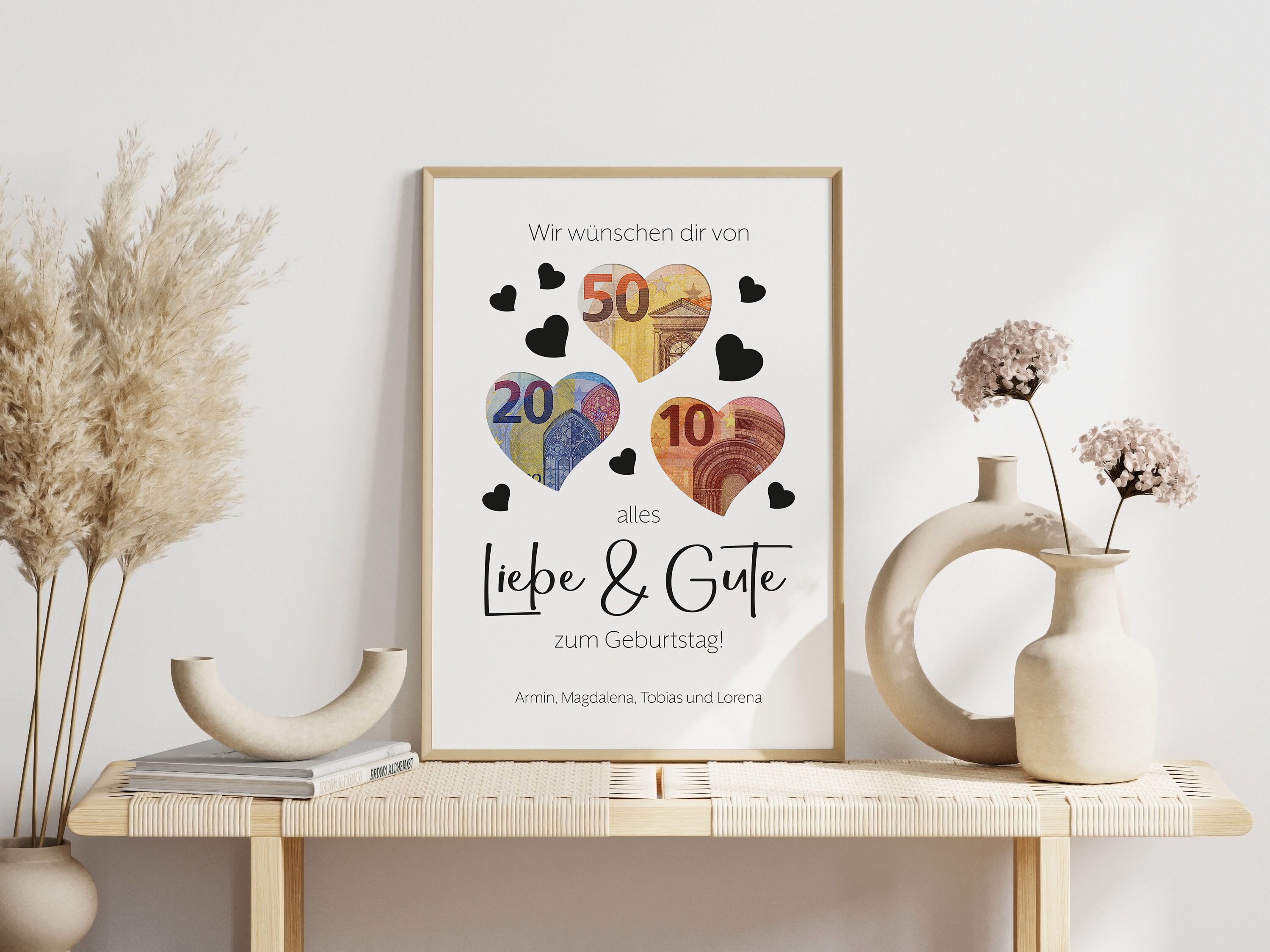 Geldgeschenk zum Geburtstag von Herzen Geschenk Etsy.de