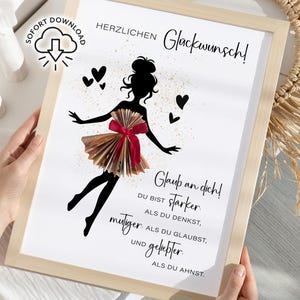 Regalo en efectivo para confirmación | Regalo Cumpleaños Niña Niña Adolescente Hija | Idea de regalo: regalar dinero | Cumplidor de deseos último minuto