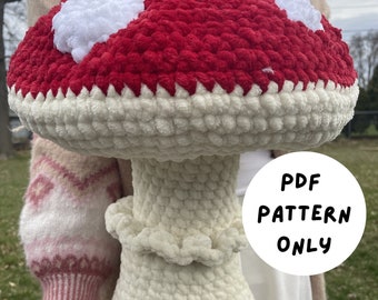 Jumbo Crochet Mushroom PDF Pattern