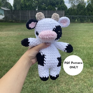 Amigurumi Cow Pattern, plush pattern, Stuffed cow toy, Cow, Crochet cow, Cow Plush, Amigurumi cow plush, cow pattern, Stuffed cow pattern