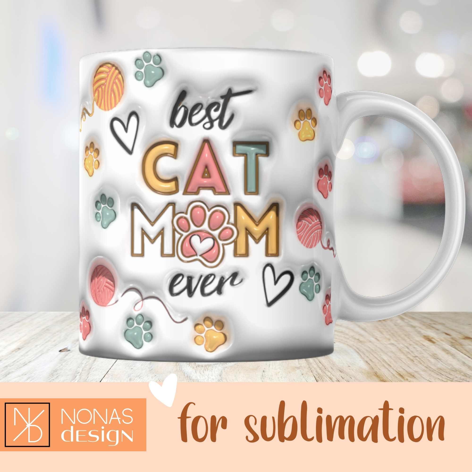Cat Mom Mug - Personalized Cat Mom Mug - LoveOnPrints