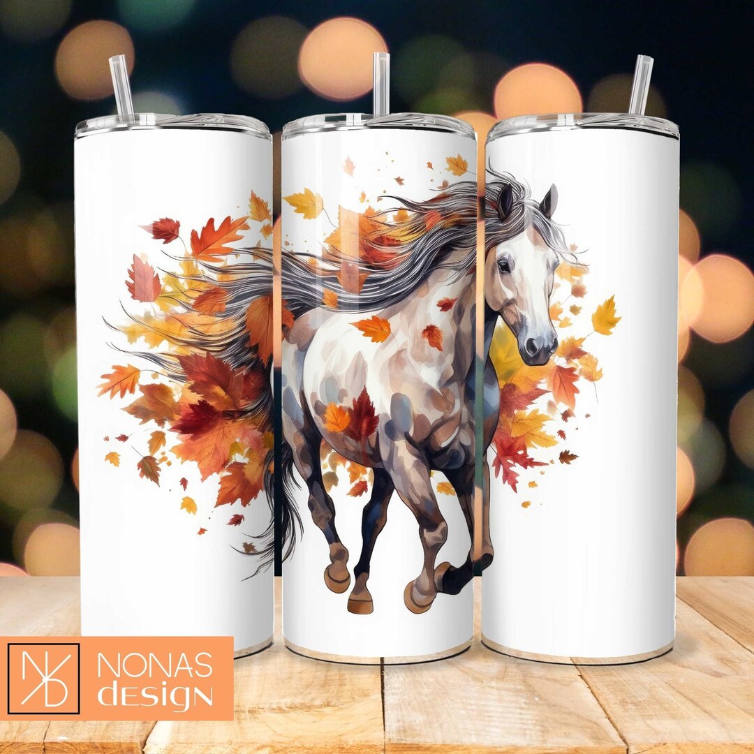 Fall Horse Tumbler Wrap 20 Oz Skinny Tumbler Sublimation - Etsy