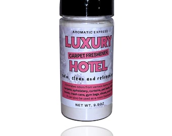 Luxury Hotel Carpet Freshener: Odor Eliminating Powder, Pet Safe