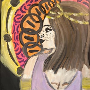 Glowing in the Sunlight Art Nouveau Inspired Original Painting
