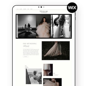 Wedding Photography Wix Template | Fine Art Portfolio Design | Editable Elegant Photographer Site (Digital Download)