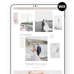 Elegant bröllopsfotograf Wix-mall: Webbdesign för konst (digital nedladdning)