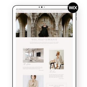 Beauty Hair Salon Wix Website Template | Hairstylist Makeup Artist Spa Templates | Clean Modern Neutral | Luxury High-End