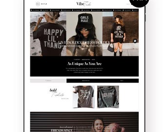 Modern Clothing Shop Wix Website Template with Custom Video (Digital Download)