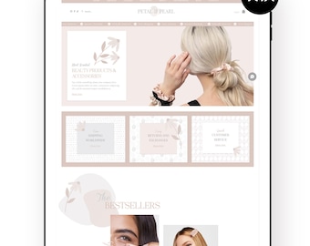 Beauty Shop Wix Website Template: Modern Boutique Theme (Digital Download)