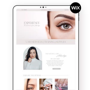 Eyelash Extension Wix Website Template | Brow Artist | Salon | Aesthetician | Freelance Hairstylist | Makeup Artist | Eyelash Technician