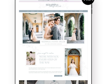 Elegant Wedding Planner Wix Template: Customizable Event Website (Digital Download)