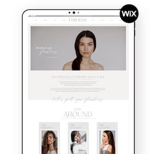 Salon Spa Wix Website Template | Hairstylist Hair | Makeup Artist | Aesthetician | E-Commerce Online Shop Shopping Templates | Clean Modern