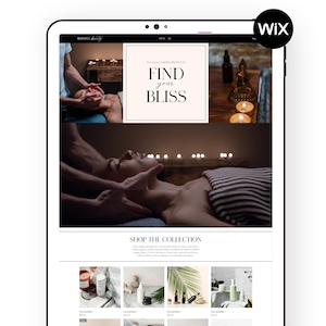 Salon Spa Wix Website Template | Online Shopping Templates | Lash Brow Medspa Aesthetician Cosmetics Makeup | Clean Modern Luxury