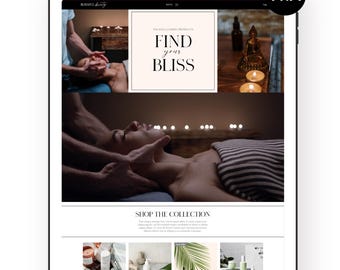 Modelo de site Wix Spa: Design de salão de bem-estar (arquivo PDF digital)