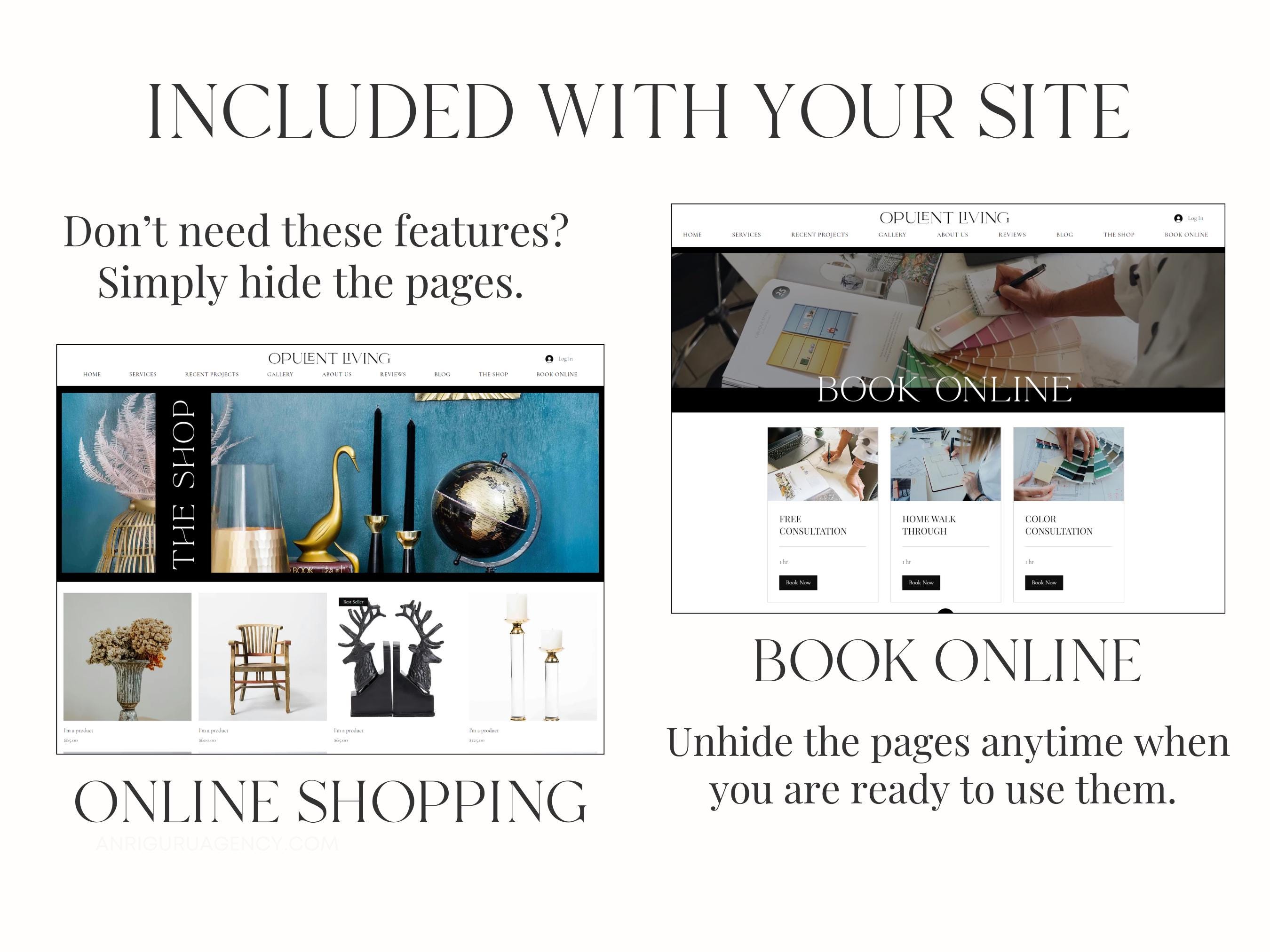 Interior Design Wix Website Template: Modern Portfolio Theme (digital ...