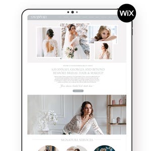 Elegant Bridal Hair & Makeup Wix Template: Modern Wedding Beauty Website (with Video Tutorial)