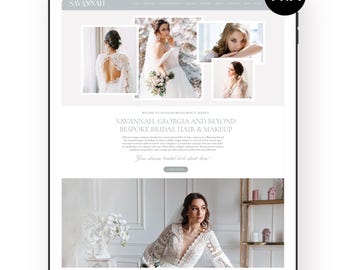 Modèle Wix coiffure et maquillage de mariée élégant : site Web de beauté de mariage moderne (avec tutoriel vidéo)