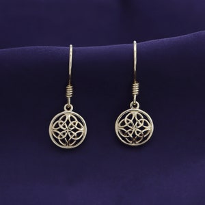 Celtic Knot Earrings In 10K Gold or 14K Gold and 14K Gold Plated Sterling Silver
