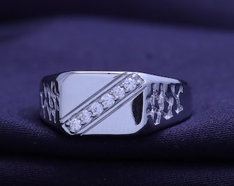 Infinity Heart Promise Ring, Moissanite Split Shank, Sterling Silver