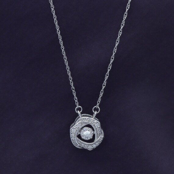 Collana Donna Moissanite 2CT - Argento Placcato Oro Rosa, Impermeabile, Regalo Elegante