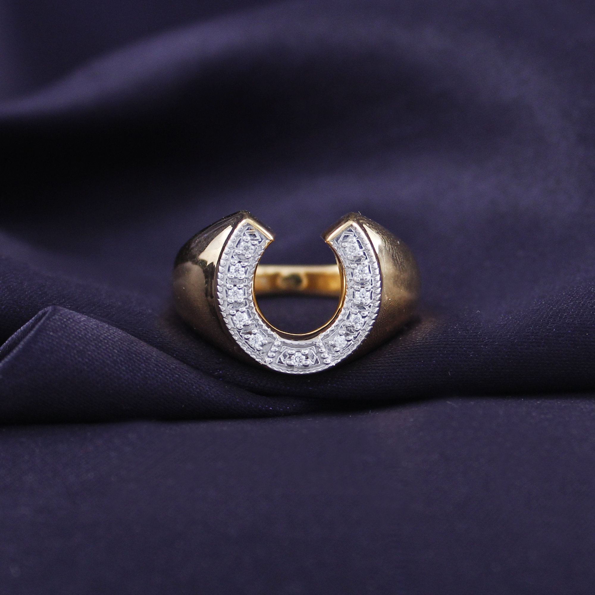 Men's diamond hotsell horseshoe ring