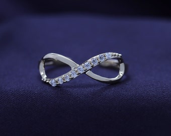 Diamond Accent Infinity Toe Ring, 10K/14K Gold or Sterling Silver