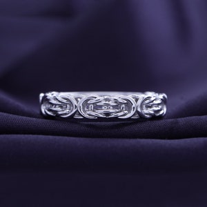 Byzantine Ring for Women in 10K Gold or 14K Gold and 14K Gold Plated Sterling Silver