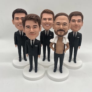 Groomsmen Gift for only 1 man,Groomsman bobble head Best man gifts Best men bobbleheads Groomsmen  bobbleheads,Custom Father Action Figure