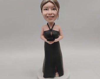 Custom girl bobble Head,Create Female host Bobble,Make Your Own Bobbleheads,Custom Bobbleheads Female,Personalized Action Figure Of Yourself