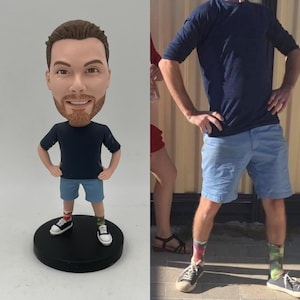 Custom Bobbleheads, custom bobblehead from photo,Make Your Own Bobblehead, Father bobblehead, Gifts for him,Anniversary gift, birthday gifts