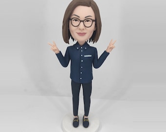 Custom bobble Head,Create Female host Bobble,Make Your Own Bobbleheads,Custom Bobbleheads Female,Personalized Action Figure Of Yourself