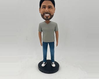 Niestandardowe kiwające się głowy mężczyzn, spersonalizowana kiwająca się głowa chłopaka, niestandardowe kiwające się głowy męża, niestandardowa kiwająca się głowa ojca, niestandardowe kiwające się głowy szefa