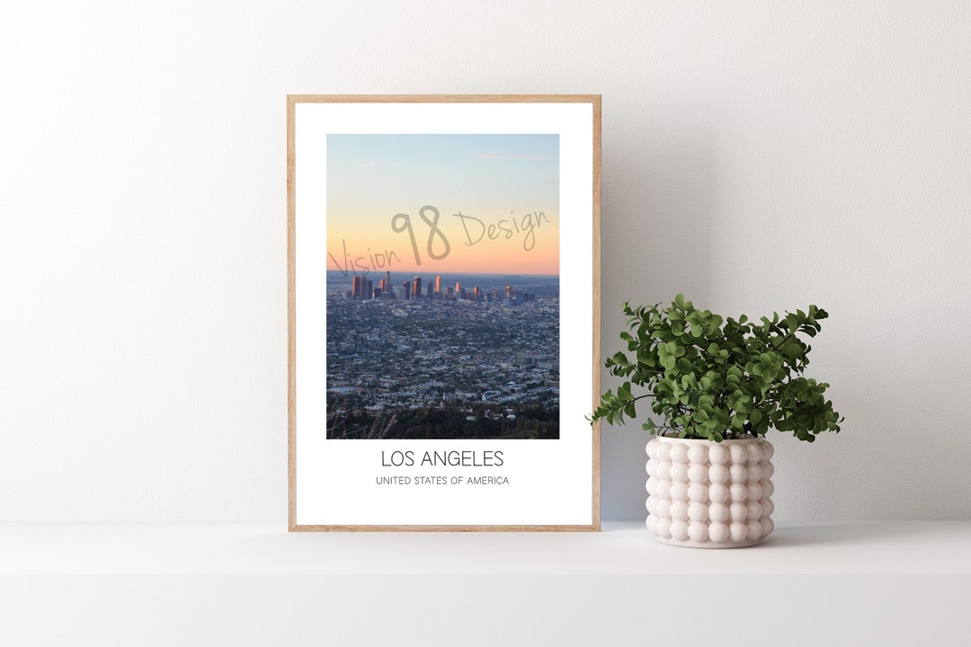 Printable Poster: Overview Los Angeles USA Digital Product / Download ...